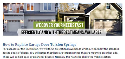 How to Replace Garage Door Torsion Springs - Garage Door Repair Villa Park